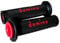 DOMINO TOMASELLI MANOPOLE RACING FORATE SUPER SOFT BICOLORE NERO ROSSO MOTO