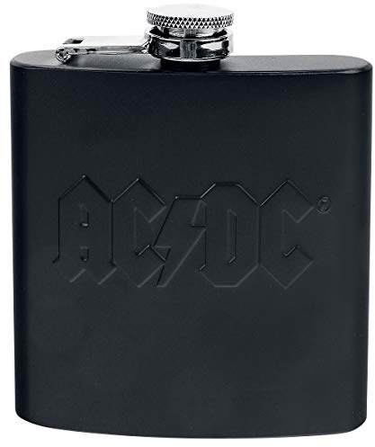 AC/DC HFAC01 Flachmann, Stahl, Schwarz, 9.5 x 2 x 10 cm, 1-Einheit