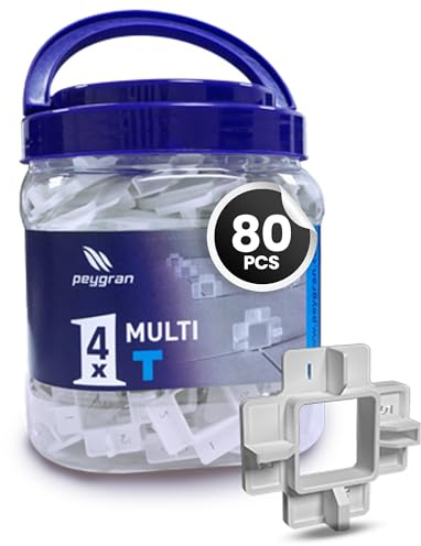 Fugenabstandshalter T Stück 4 in 1, 1,2,3 und 5 mm Box 80 Stück Peygran 0200082