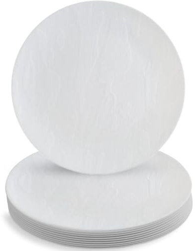 Decorline Weiße Salatteller, 17,8 cm, Mahagoni-Kollektion, 10 Stück