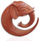 viva-adorno® 1 Stück Dehnungsspirale Holz Elefant handgeschnitzt Expander Taper Sichel Spirale Ohr Piercing 6-14mm WX7_D, 6mm
