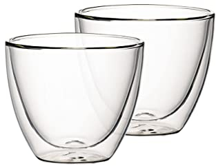 Villeroy & Boch Artesano Hot and Cold Beverages Mug L, Set of 2, 420 ml (Measured Brimful), Borosilicate Glass, Clear - Packaging May Vary