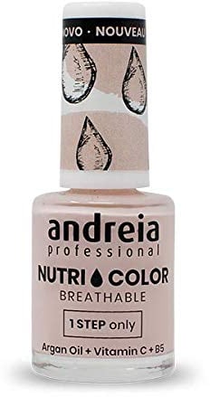 Andreia Professional NutriColor - Smalto per unghie Vegan Traspirante - Colore NC10 Rosa - 10.5ml