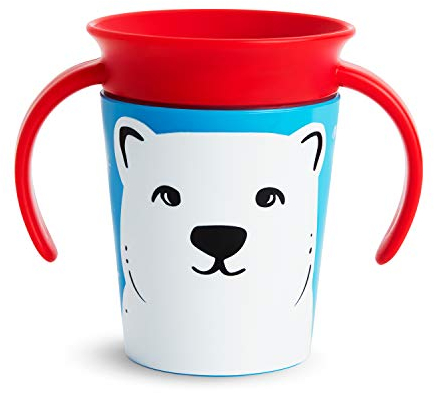Munchkin Miracle 360 grados Wildlove Vaso de Entrenamiento con Asas, Set de 1, Oso Polar, 177 ml