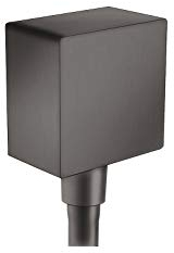 hansgrohe Quadratisch mit Rückschlagventilen Upgrade 3 gebürstetes Schwarz Chrom 26455341 Wandauslass