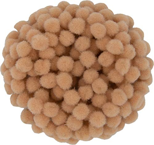 i-mondi® 200 mini pompons zum basteln beige in 10mm klein bastel zubehör pom pom bunt kugeln ponpons deko pompom plüsch