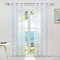 ESLIR Gardinen mit Ösen Gardinenschal Transparent Wohnzimmer Ösenschal Modern Vorhänge mit Sterne Muster Voile Blau BxH 140x245cm 1 Stück
