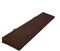 Premium Umrandung Randabschluss für PP Terrassenfliesen–30x30cm, Anti-Rutsch-Oberfläche, Bodenbelag aus Kunststoff, witterungsbeständig, FORTENA (Randabschlussleiste Braun)