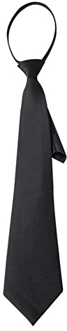 HARR Damen Schmale Krawatte mit Reißverschluss Verstellbare Krawatte Elegante Allgleiches Trendy Unisex Lässig Business Länge 42cm Schwarz