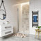 AICA porte de douche pliante 90x185cm avec un receveur de douche 90x80cm