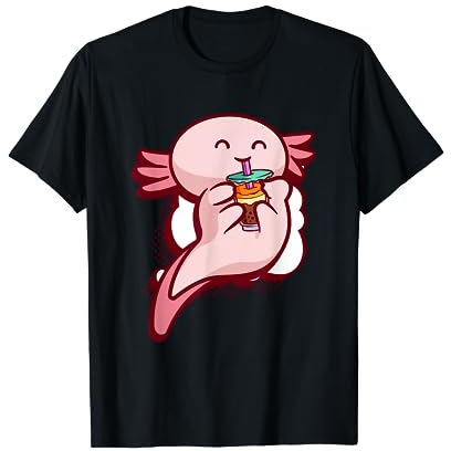 Adorable hawaolotl Bubble Tea avec paille Boba Tea T-Shirt