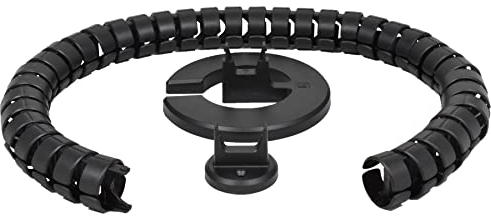 Oskar Lehmann Kabelführung rund Kaba 35 Länge:760 mm Design Kabelschlauch Made in Germany Kabelmanagement (schwarz)