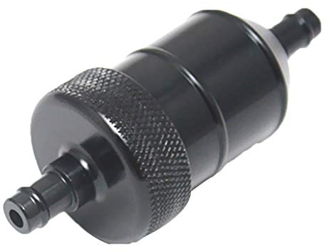 zalati Carburante Benzina Diesel Filtro in alluminio Filtro olio universale Coppa olio 8mm 5/16 Elemento filtrante in rame Accessori retrofit per moto - Nero