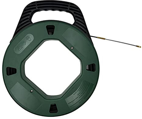 IRSCorp Enfile-câble en fibre de verre 3 mm * 30m Kit de tiges de câble électrique Extracteur de câble électrique à travers le mur Dispositif de guidage de fil - Enfile-câble poisson