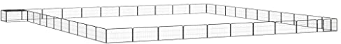 vidaXL 44-TLG. Hundelaufstall Schwarz 100x50cm Stahl Pulverbeschichtet