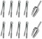 DBALL Candy Bar Kits 8 Pinces Pince a Glacon et 2 Pelle a Bonbon Acier Inoxydable Argenté Pince Bonbon Multifonction Pelle Alimentaire pour Sucre Biscuit Buffet Grill Bar Cuisine