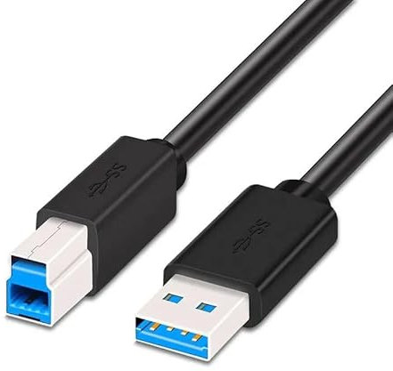 WENIVO 2m USB 3.0 Male to USB B 3.0 Male Cable, USB A to USB B, High Speed 5 Gbps, Compatible with Computer, Laptop, Printer, Scanner, Hard Drive, Fax, Photocopier, Docking Hub