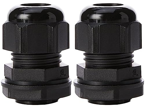 SWA Pack of 20 Black 20mm Nylon Cable Glands, Suitable for 6-12mm, M20 Thread IP68 Gland Connectors