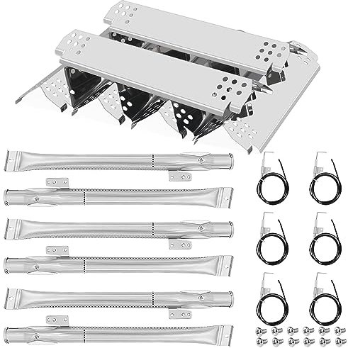 Unidanho Flavorizer Bars für Nexgrill Ersatzteile Gasgrill 6 Brenner Heizplatte Flamme Tamer Shield Igniters Wire Kit für 720-0898 730-0898 720-0830A 720-0830H 720-0888
