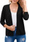 TASAMO Women's Open Front Short Shrugs for Dresses Chic and Comfortable Cropped Sweater（Medium,Black）