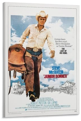 LIANGSHUANG 1972 American Western Film Junior Bonner Poster Wandkunst Poster Drucke Wohnkultur Bild Leinwand Gemälde Poster 30 x 45 cm