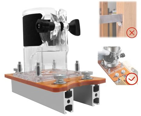 Base Compacta para Enrutador de Palma de Madera, Material Resistente de Aleación de Aluminio, Ranurado Preciso, Amplia aplicación: Base para Enrutador de Madera 2 en 1 para