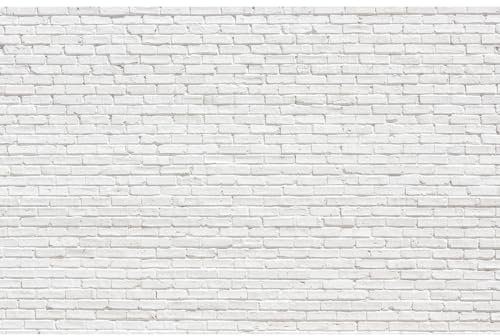 White Brick Background for Photography Vintage White Brick Wall Photo Backdrop Newborn Baby Shower Girls Adults Portrait Photography Background Wallpaper Photo Studio Video Props 7x5ft