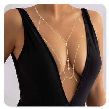 Mode Simple Collier De Ventre Sexy Ventre Corps Bikini Harnais Corps Femmes et Filles