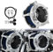 HCmotorku Filtro dell'aria per moto, filtro di aspirazione compatibile con filtro aria Harley Sportster 883XL 48 1200 XL 2004-2024, cromato e blu