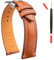 Gomvadr Leder Uhrenarmband pflanzlich gegerbtes Top-Grain-Lederarmband, 16 18 19 20 21 22mm Schnellspanner-Ersatzarmbänder (Cognac/Silberne Schnalle/Kontrastnaht, 18mm)