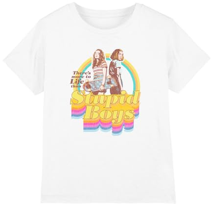 Stranger Things Girl's Stranger Things Stupid Boys Girls T Shirt T-Shirt (Pack of 1)
