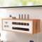 MTSYXYM Scatola di immagazzinaggio del router WiFi Scaffale,Multimedia TV Rack di Immagazzinaggio,Scatola di immagazzinaggio del Router,per Cavo E Router E Decoder.(Natural)