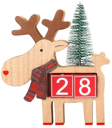 diwedaso Wiederverwendbarer Weihnachtskalender – viele anwendbare Anlässe, Dekorationen, Holzkalender, Festival Atmosphäre, einfach zu platzieren
