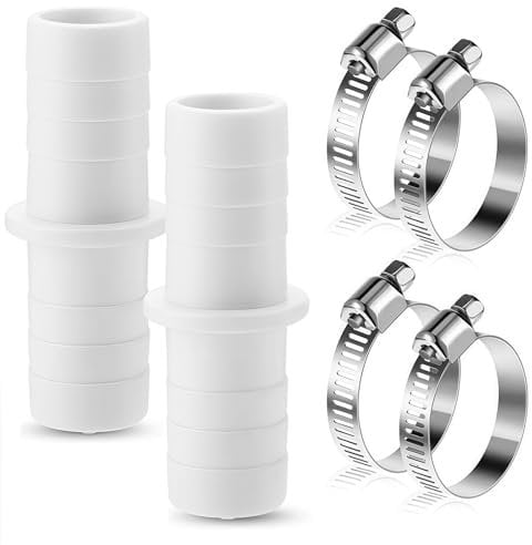 2PCS Washing Machine Waste Pipe Connector 110810 Hose Clips Waste Pipe Extension for Washing Machine Dishwasher Outlet Drain Hose