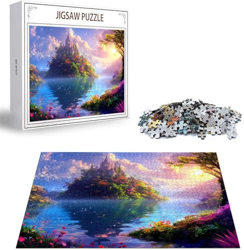 Puzzle 2000 Teile See Puzzle Erwachsene, DIY Groß Puzzelmatten, Holzpuzzle für Erwachsene und Kinder ab 12 Jahren Wooden Jigsaw Szene Geschicklichkeitsspiel für Die Ganze Familie, Geschenke D-197