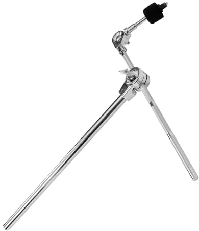 Beckenarm für Schlagzeug Beckenhalterung mit Verstellbarer Zinklegierung | Silber, Schwere Ausführung mit Stabilem Design, Universelle Halterung für Ständer, Zubehör für Musikinstrumente