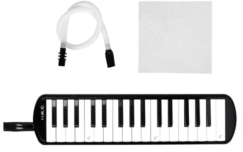 Professionelles 32 Melodica Set mit Keyboard 32 Tasten Melodica Keyboard Instrument ABS Textur Schwarz