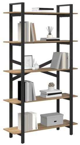 vidaXL Bücherregal 5 Ebenen 100 x 33,5 x 178 cm Holzwerkstoff