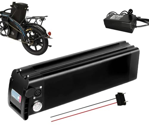 JHKJ 36V 10Ah 12,5Ah 15Ah 18Ah 20Ah Lithium-Ionen-Akku für E-Bikes; 48V 10Ah 12,5Ah 15Ah 17,5Ah 20Ah Lithium-Ionen-Akku für elektrische Falträder mit Ladegerät,36v 10ah
