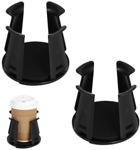 2 Pcs Car Cup Holders Insert, Self-Adhesive Car Cup Holder Insert, Car Cup Holders, Universal Drink Holder for Bottle, Coffee,Thermos Cups,Beverage Cans