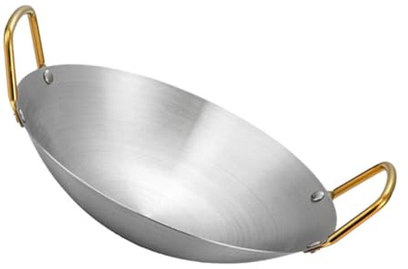 jojofuny Olla de Doble Oreja de Acero Inoxidable Resistente, Antiadherente, para Cocinar Arroz Hogar, sin Óxido y Duradera