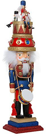 Kurt Adler Hollywood Musik Box hat Nussknacker, rot