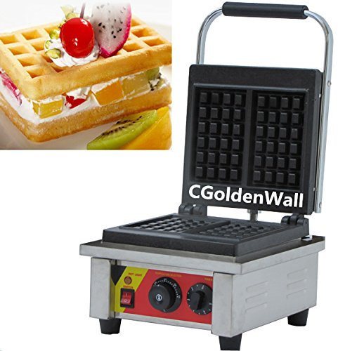 CGOLDENWALL NP-540 Two slices Commercial Waffle Maker Electric Ice Cream No-stick Belgian Waffle Baker (Rectangle) 220V/110V CE Certification