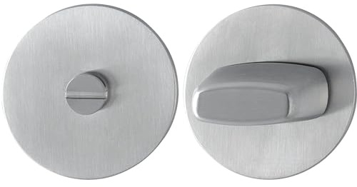 Hoppe WC Rosette flach mit Stütznocken - Rosette WC rund, Edelstahl matt