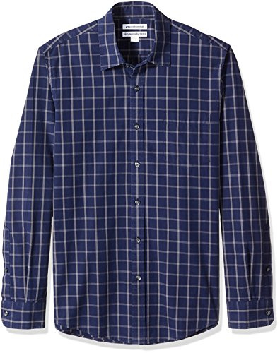 Amazon Essentials Men's Regular-Fit Long-Sleeve Casual Poplin Shirt