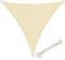 WOLTU Vela ombreggiante 3x3x3m in HDPE 180 g/m² Traspirante Tenda a Vela Parasole Triangolare Protezione Solare Respirante Anti UV Giardino Esterni Beige