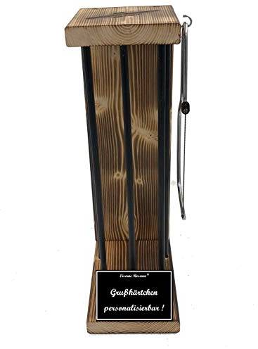 Personalisierte Geschenke für Männer Frauen Geschenkidee mit Namen - Eiserne Reserve Black Edition Rohling M leer zum SELBST Befüllen incl. Notsäge - Geburtstag Hochzeit Abschied