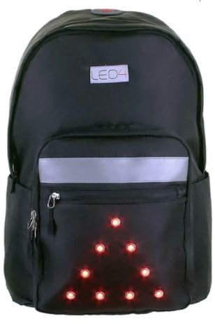 LED4 Safety Bike Backpack LED – High Visible|Water Resistant Backpack with LED Lights|Rechargeable USB Battery|Hi Viz bag for Trekking, Cycling, Hiking, Camping, Traveling any Outdoor Activities