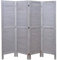 Paravent HWC-G30, Trennwand Sichtschutz Raumteiler, Shabby-Look 170x162cm - grau