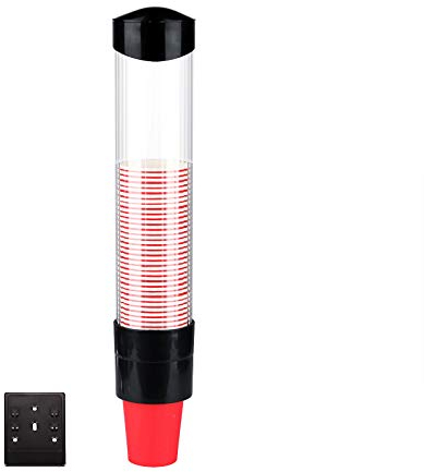 Dispenser per Tazze a Parete Portabicchieri in Plastica One Touch Portabicchieri Monouso Dispenser per Tazze a PareteFino a 50 Tazze Diametro 7,5 cm